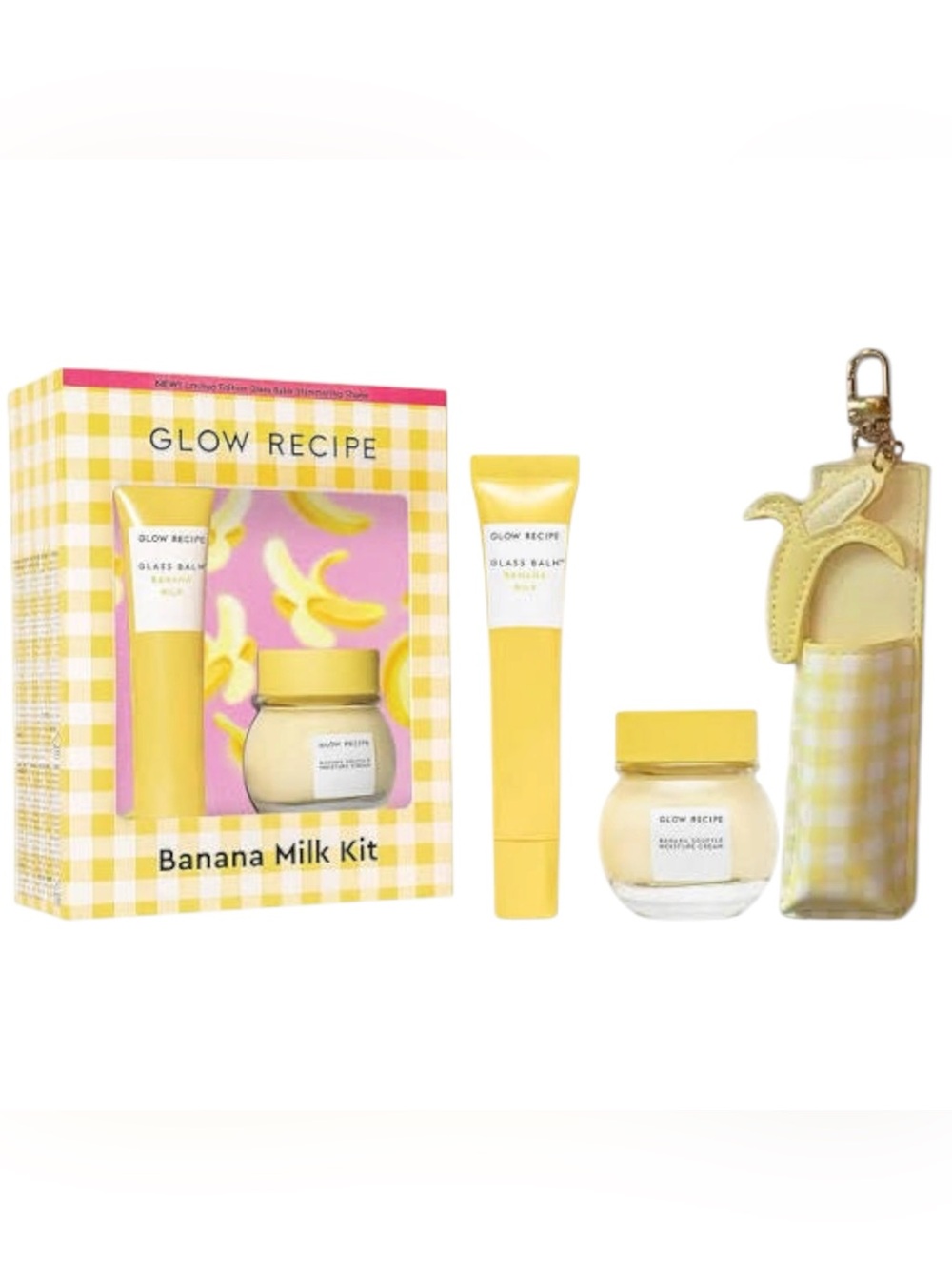 Glow Recipe Banana Milk Kit + Bannana Key chain New